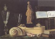 Sebastian Stoskopff Still Life with a Statuette and Shells (mk05) Norge oil painting reproduction